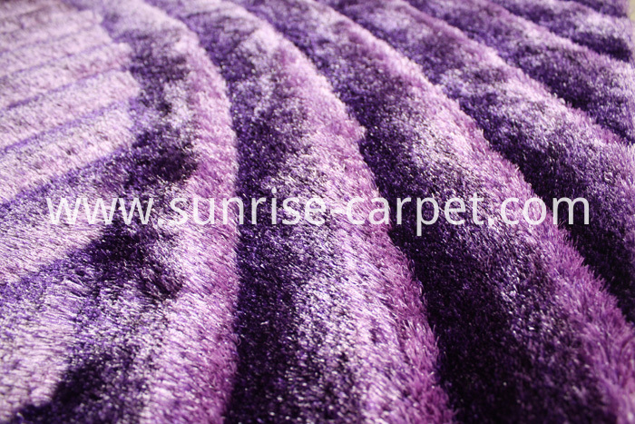 Polyester Silk Shaggy 3D design Rug Polyester Silk Shaggy 3D design Rug
